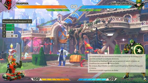 Marvel Tokon Fighting Souls - Comandos secretos de Deadpool; Deadpool usando el Healing Agura (Agura curativa)