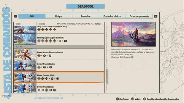 Marvel Tokon Fighting Souls - Comandos secretos de Deadpool; comando del Fever Dream: F�nix de Deadpool