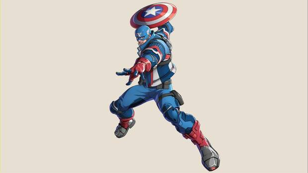 Marvel Tokon Fighting Spirits - Personajes, artwork de la galer�a de Capit�n Am�rica