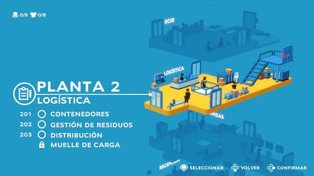 El diseño artístico es una verdadera maravilla. Iremos subiendo plantas, resolviendo puzles temáticos y buscando nuestro puesto en la empresa familiar.