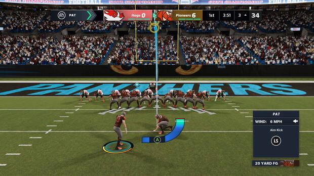 El ambiente festivo del f�tbol universitario le hace mucho bien al videojuego. Es incre�ble.