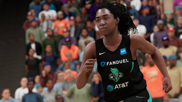 Una jugadora de baloncesto representada en NBA 2K21