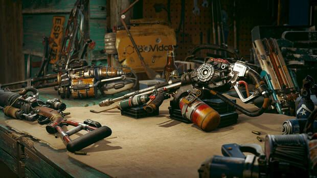 Usar herramientas y aparatos de todo tipo para modificar armas y veh�culos ser� una constante en el juego.