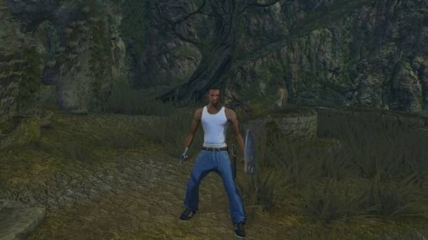 CJ de GTA San Andreas viaja hasta Lordran de Dark Souls Imagen 2