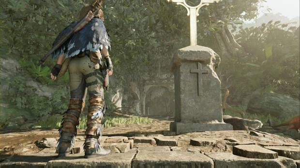 Shadow of the Tomb Raider - La cruz hace que se mueva la pared del fondo