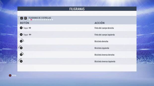 Filigranas de 2 estrellas FIFA 19