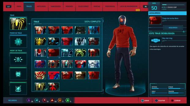 Marvel's Spider-Man - Trajes: Traje de lucha libre