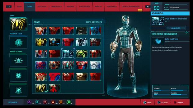 Marvel's Spider-Man - Trajes: Traje de Miedo encarnado