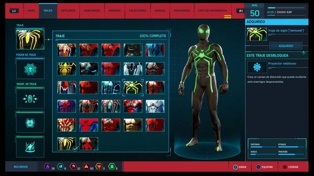 Marvel's Spider-Man - Trajes: Traje de sigilo demasié