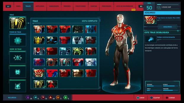 Marvel's Spider-Man - Trajes: Traje blanco de Spider-Man 2099