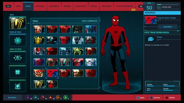 Marvel's Spider-Man - Trajes: Traje de cómic vintage