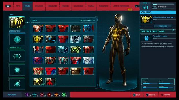 Marvel's Spider-Man - Trajes: Spider-armadura: traje MK.II