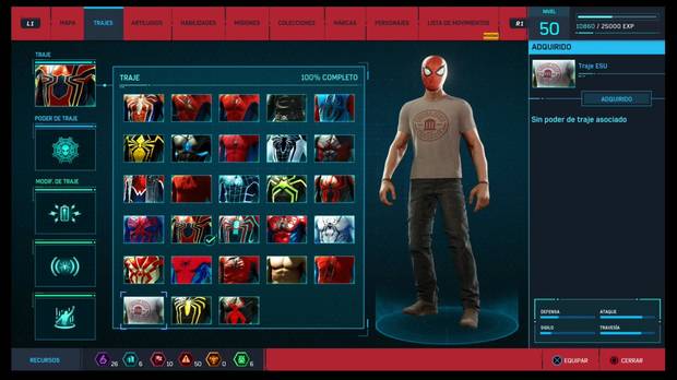 Marvel's Spider-Man - Trajes: Traje ESU