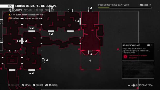 Con el editor de mapas los jugadores pueden crear sus propios desaf�os para Escape.