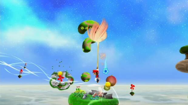 Colega de conejos, viento y cielo al 100% en Super Mario Galaxy 01