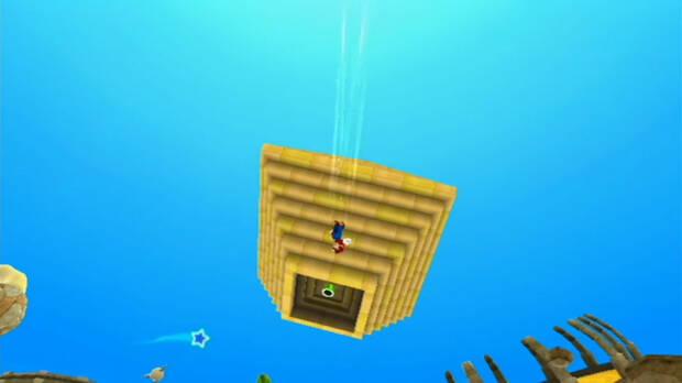 Estrella de plata y cápsula arenal al 100% en Super Mario Galaxy 01