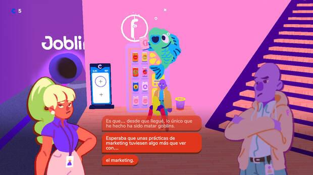 Los goblins son los trabajadores de la primera mazmorra, empleados rasos que imitan a los riders que llevan comida a domicilio en la vida real. Son también los primeros enemigos a los que tenemos que matar.