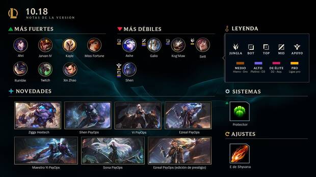 Detalles y resumen del parche 10.18 de LoL