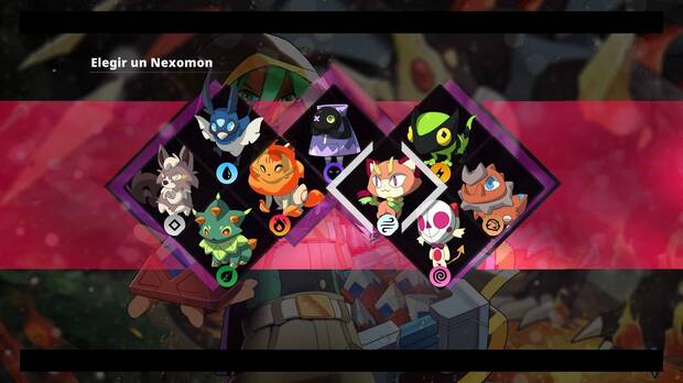 Al principio de la aventura debemos elegir el nombre y aspecto de nuestro protagonista así como a nuestro primer nexomon, existiendo nueve clases diferentes.