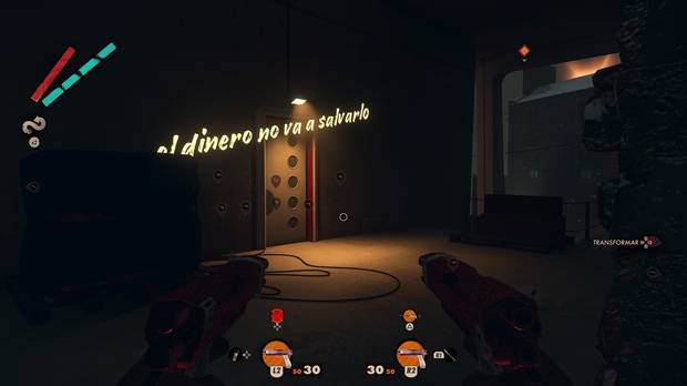 Colt ve frases por los entornos con las que interactúa, y hasta discute, a viva voz. Es una forma muy curiosa de dar a conocer quién es nuestro protagonista y para generar momentos humorísticos.