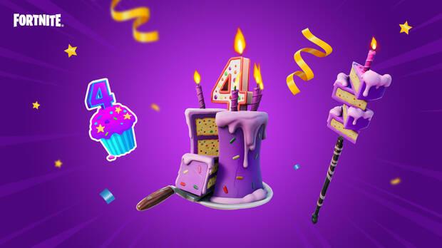 Misiones y recompensas del cuarto aniversario de Fortnite Battle Royale