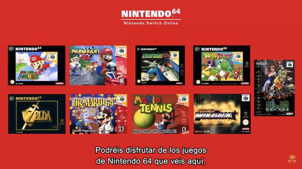 Juegos de Nintendo 64 en Nintendo Switch Online.