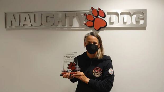 Soria en su último día en Naughty Dog.