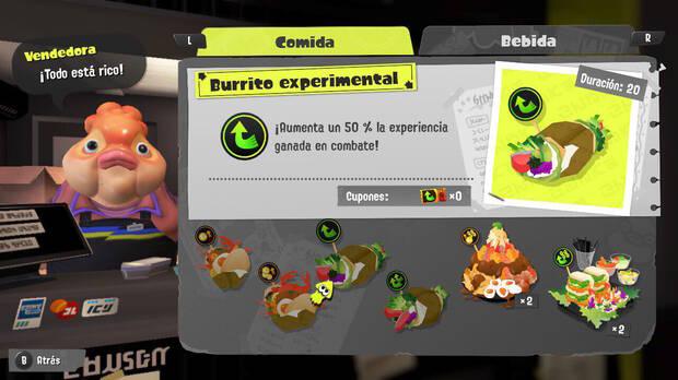 Splatoon 3 - Comprar potenciadores de experiencia en el vestíbulo