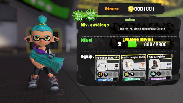 Splatoon 3 - Obtén bonificaciones de experiencia en partidas