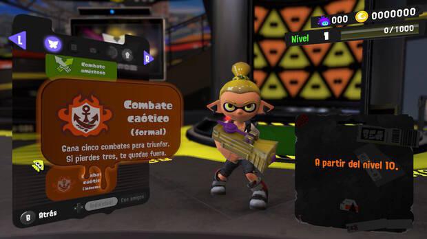 Splatoon 3 - Participa en las batallas de Combate Caótico para ganar más XP