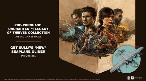 Bonus de reserva de Uncharted: Coleccin Legado de los Ladrones en Epic Games Store.