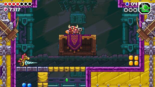 Nuestro objetivo será recuperar el saco que nos ha robado Drill Knight y detener sus planes. Como podréis suponer, la historia no es precisamente el fuerte del juego.