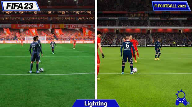 FIFA 23 vs eFootball 2023 cul tiene mejores grficos en comparativa