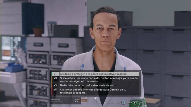 Starfield - Comandos de Freestar: Titus Cassidy en el menú de persuasión