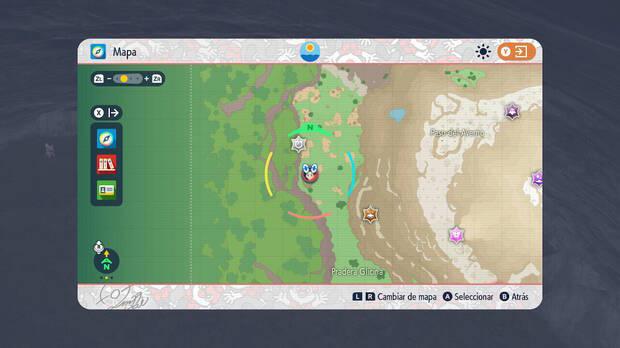 Pokémon Escarlata y Púrpura DLC 1 - Localización en el mapa del Colmillo Agudo