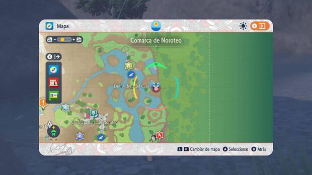 Pokémon Escarlata y Púrpura DLC 1 - Localización en el mapa de la Escama Bella