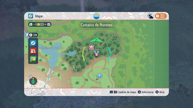 Pokémon Escarlata y Púrpura DLC 1 - Localización en el mapa de la Tela Terrible
