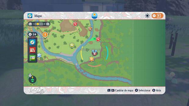 Pokémon Escarlata y Púrpura DLC 1 - Localización en el mapa de la Manzana Melosa