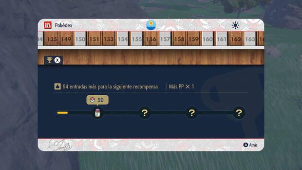 Pokémon Escarlata y Púrpura DLC 1 - Recompensas por completar la Pokédex de Noroteo