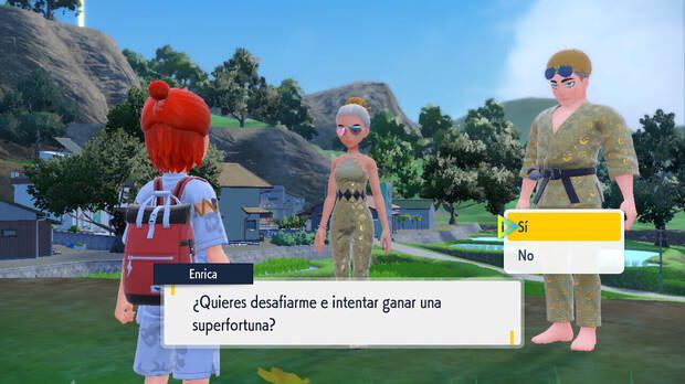 Pokémon Escarlata y Púrpura DLC 1 - Ganar una fortuna de dinero con Enrica y Ricardo
