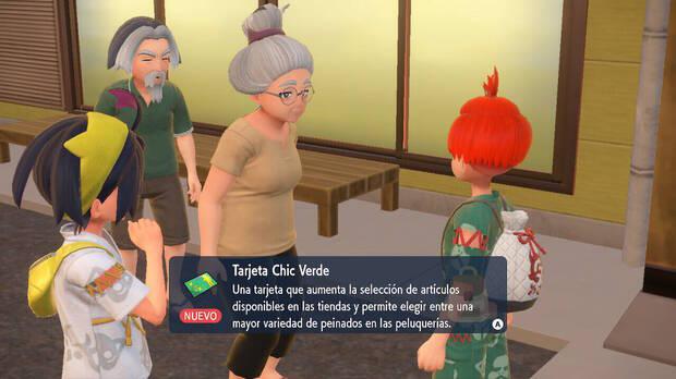 Pokémon Escarlata y Púrpura DLC 1 - Conseguir la Tarjeta Chic Verde para desbloquear la nueva ropa y peinados