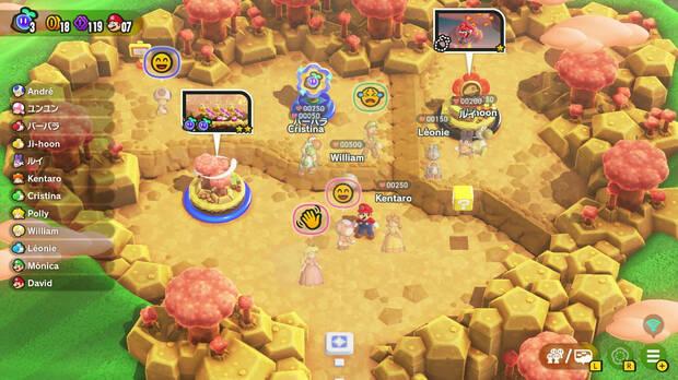 Sala del multijugador online de Super Mario Bros. Wonder