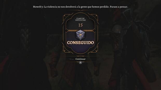 Larian se ha esforzado en trasladar todo el sentimiento de una partida de rol, contando incluso con los dados y las habituales tiradas de CD con un D20.
