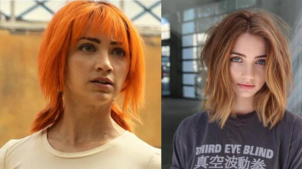 Personaje de One Piece Nami y actriz Emily Rudd