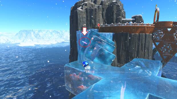 Astro Bot - Localización de la pieza de rompecabezas #03 en Congelados nevados