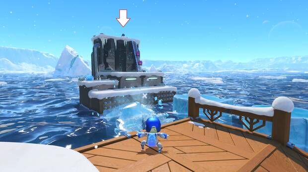 Astro Bot - Localización del bot #03 en Congelados nevados