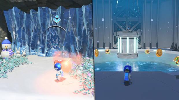 Astro Bot - Localización del bot #05 en Congelados nevados
