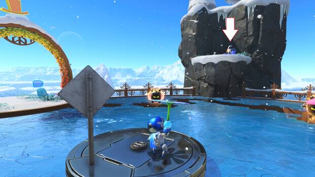 Astro Bot - Localización del bot #06 en Congelados nevados