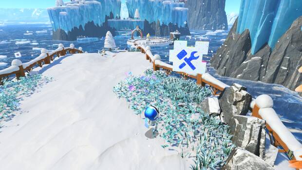 Astro Bot - Localización de la pieza de rompecabezas #01 en Congelados nevados