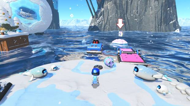 Astro Bot - Localización de la pieza de rompecabezas #02 en Congelados nevados